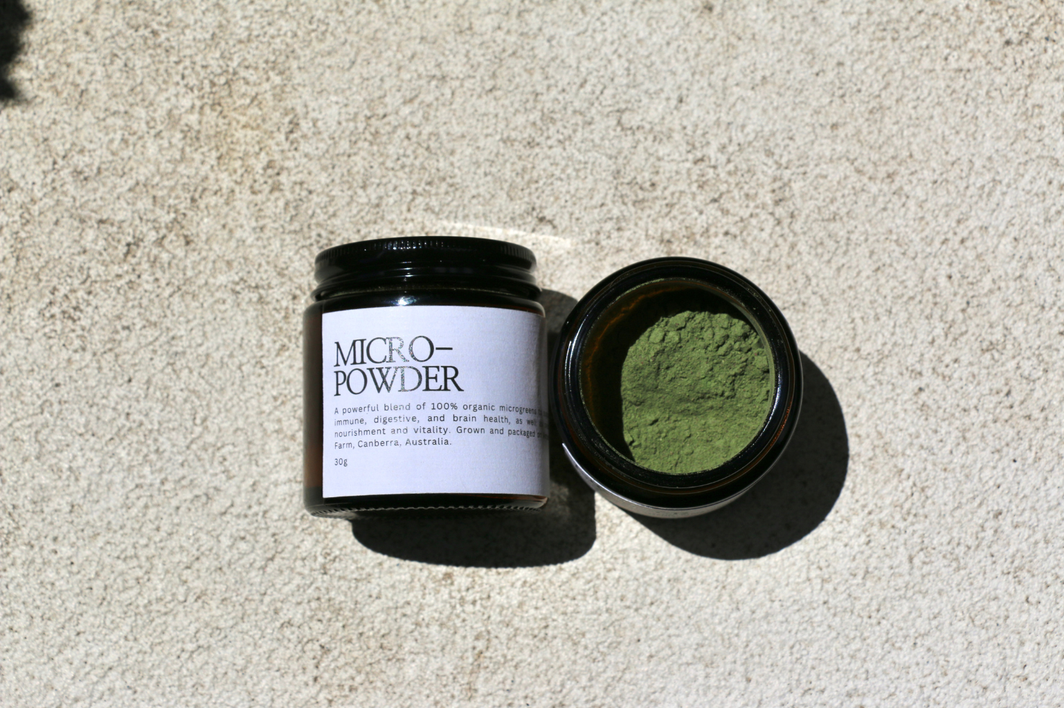 Organic Microgreens Powder Jar – 100% Organic and Australian-Grown